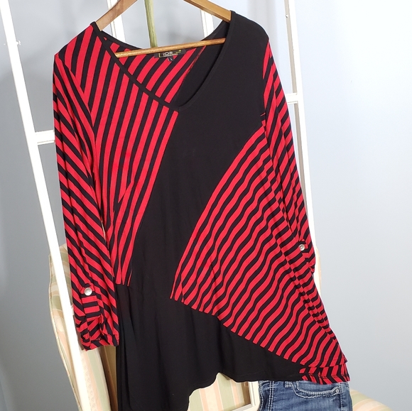 Loir Paris asymmetrical colorblock tunic top EUC L - Picture 13 of 15